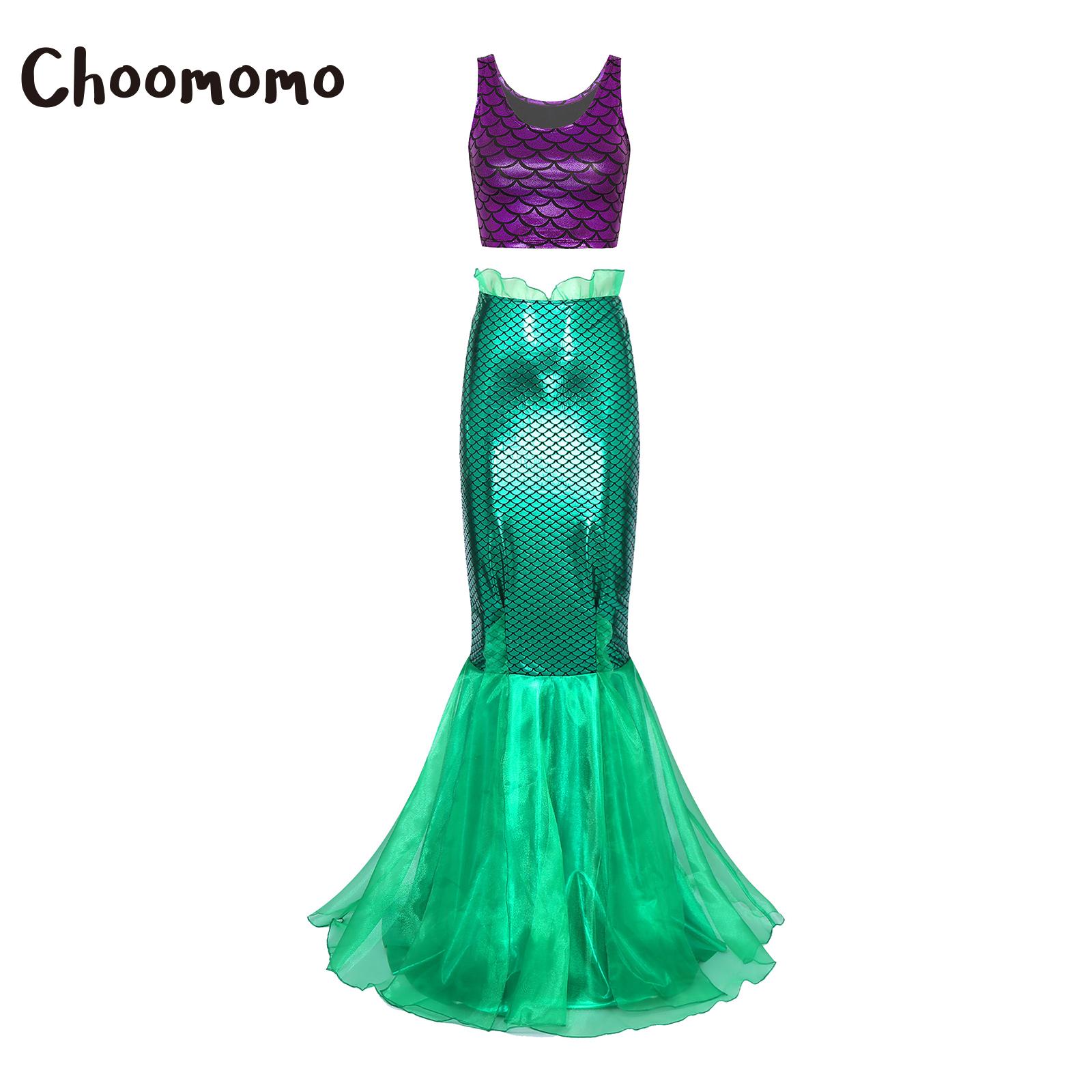 Aquarium Fish Bowl - Disfraz de sirena metálico para mujer,