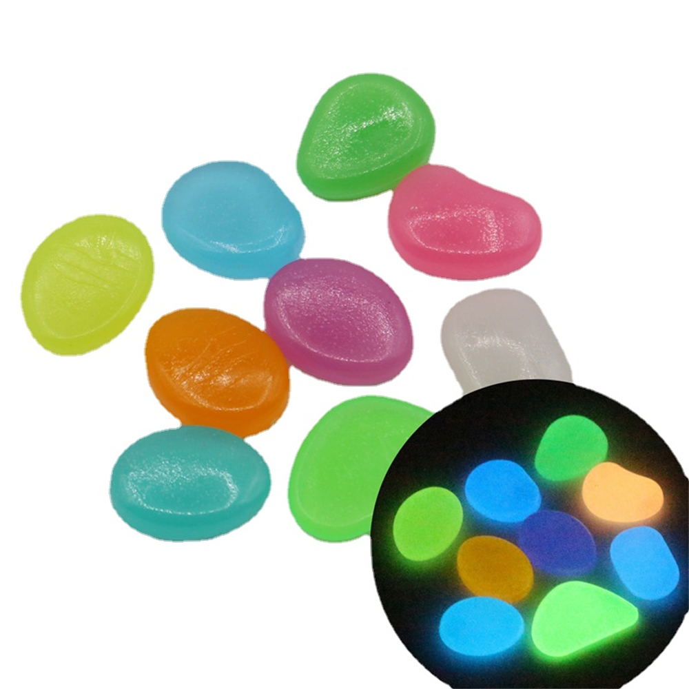 Aquarium Fish Bowl - 50 Uds. De piedra luminosa fluorescente,