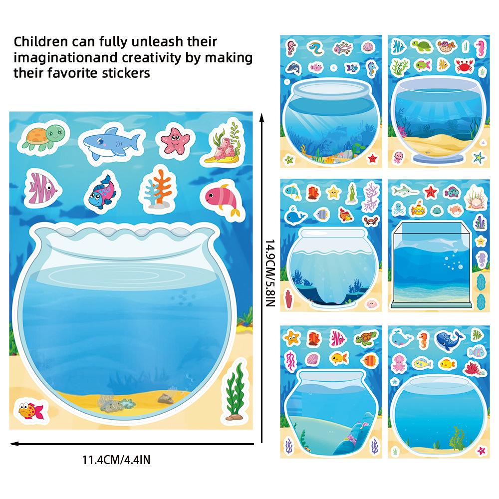 8/16 Hojas de Pegatinas Creati - Aquarium Fish Game reseña y precio