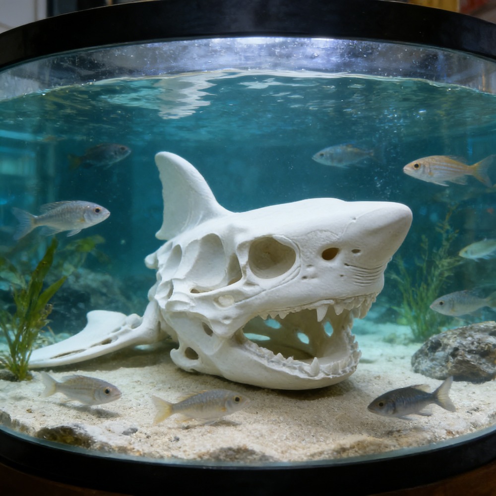 Cráneo de Tiburón Impreso en 3 - Aquarium Fish Games reseña y precio