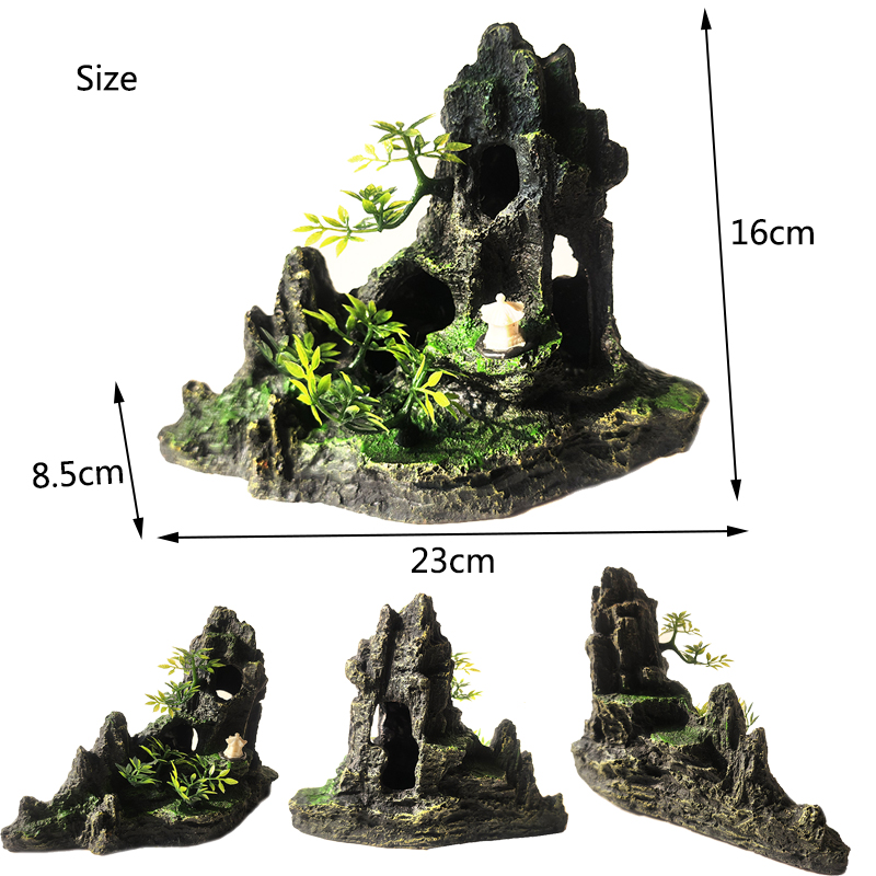 Decoración de montaña de roca  - Aquarium Fish Games reseña y precio