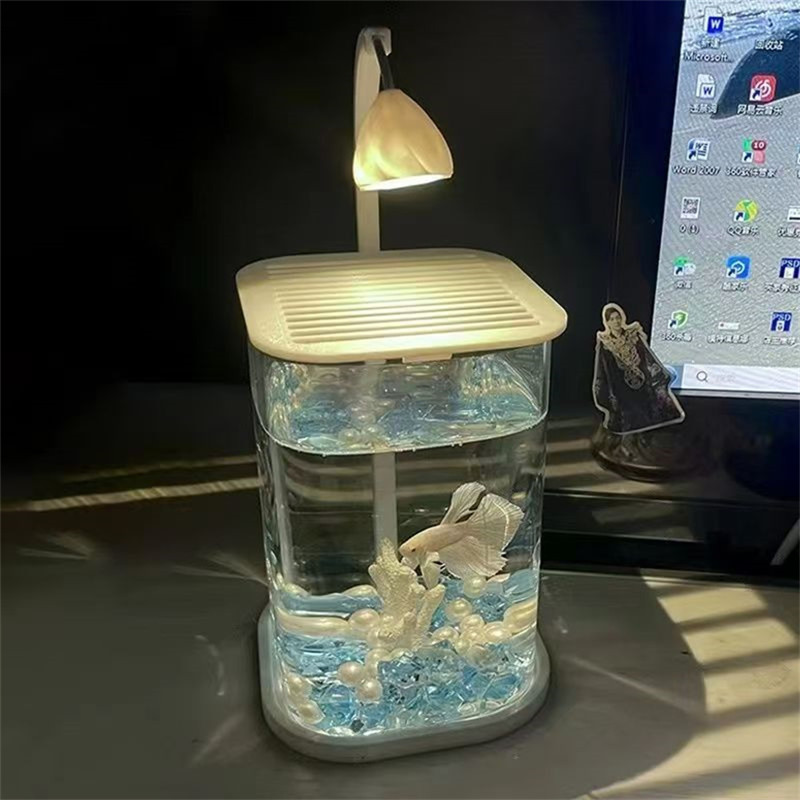 Mini pecera de acuario de vidr - Aquarium Fish Game reseña y precio