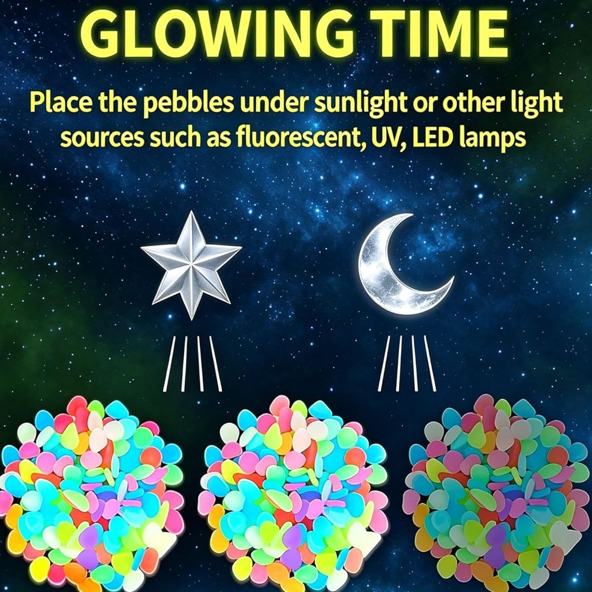 Piedras luminosas coloridas qu - Aquarium Fish Items reseña y precio