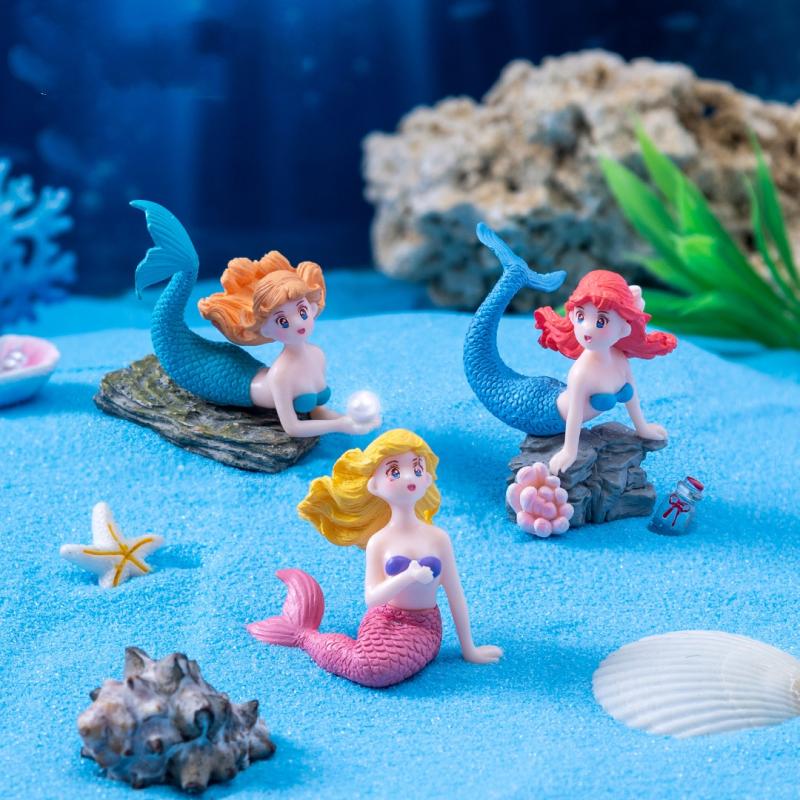 4 Piezas de Adornos de Sirena  - Aquarium Fish Items reseña y precio