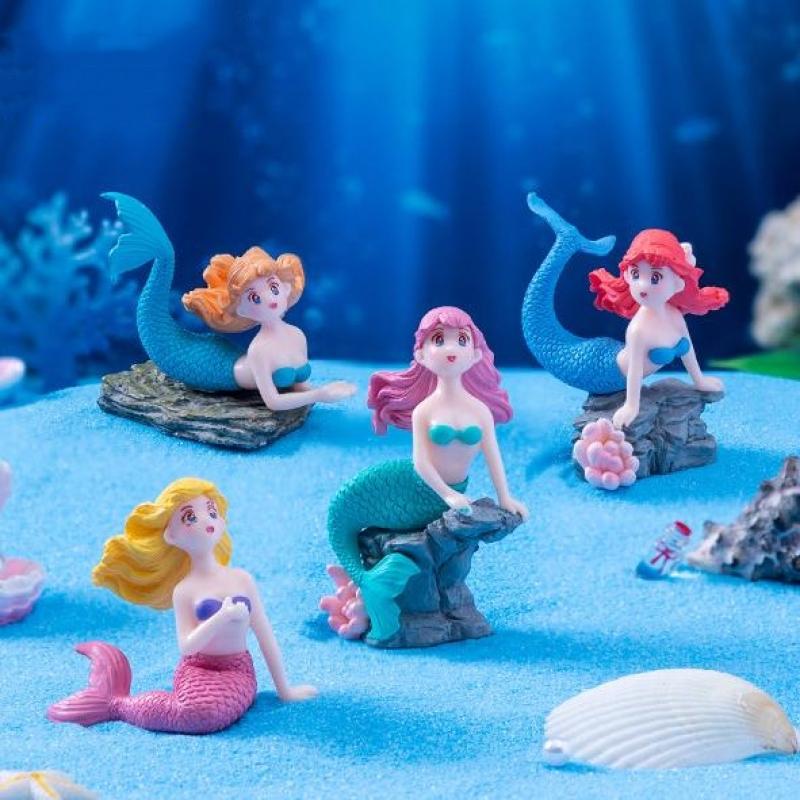 4 Piezas de Adornos de Sirena  - Aquarium Fish Items reseña y precio