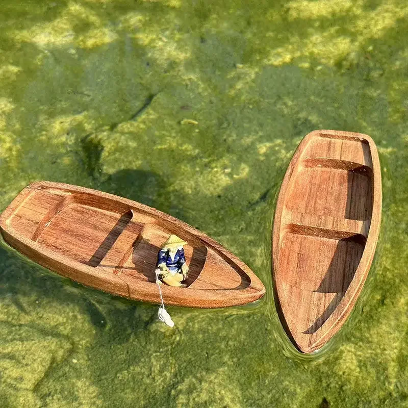 Barco de madera hecho a mano,  - Aquarium Fish Games reseña y precio