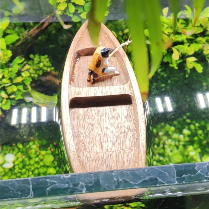 Barco de madera hecho a mano,  - Aquarium Fish Games reseña y precio