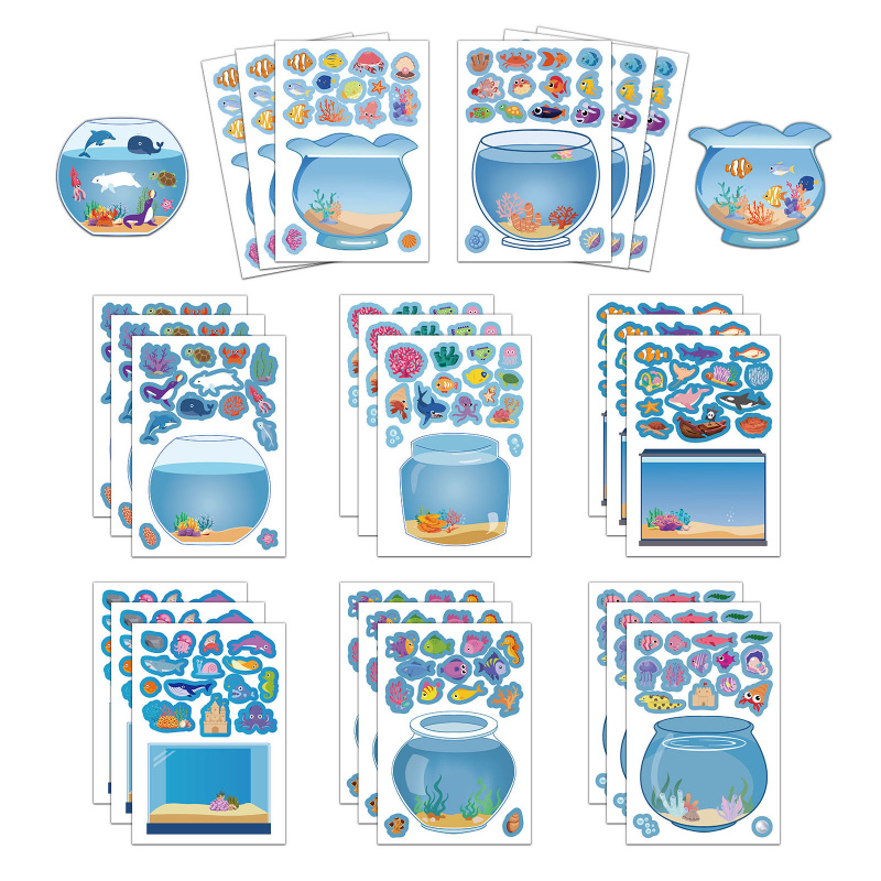 8 Uds. De pegatinas DIY de dib - Aquarium Fish Game reseña y precio