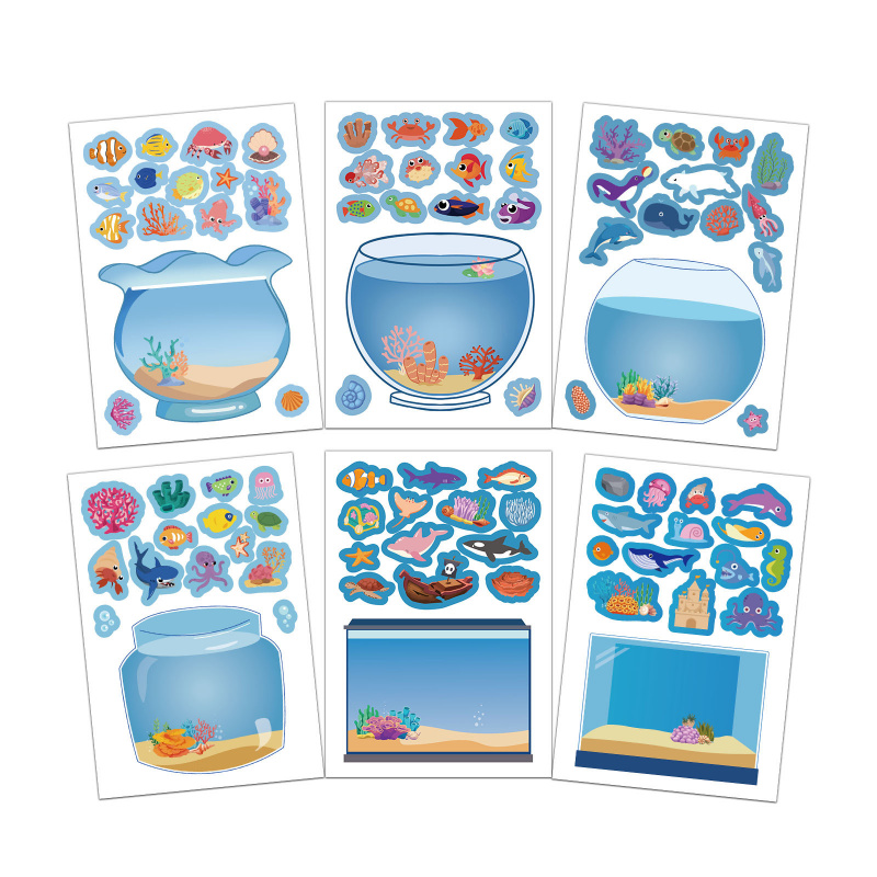 8 Uds. De pegatinas DIY de dib - Aquarium Fish Game reseña y precio